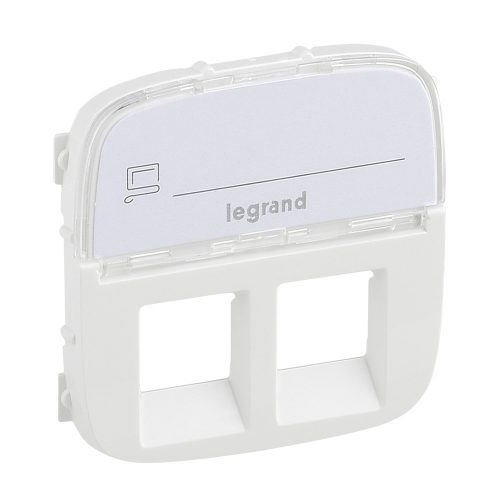 LEGRAND-755485 - Valena Allure 2xRJ11/RJ45 aljzat burkolat címketartóval, Fehér