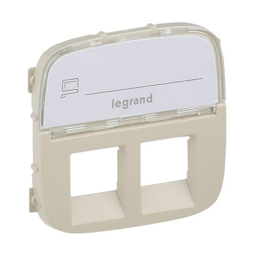 LEGRAND-755486 - Valena Allure 2xRJ11/RJ45 aljzat burkolat címketartóval, Elefántcsont