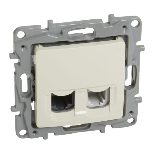 LEGRAND-764670 - Niloé RJ11 + RJ45 Cat.5 UTP csatlakozóaljzat, bézs