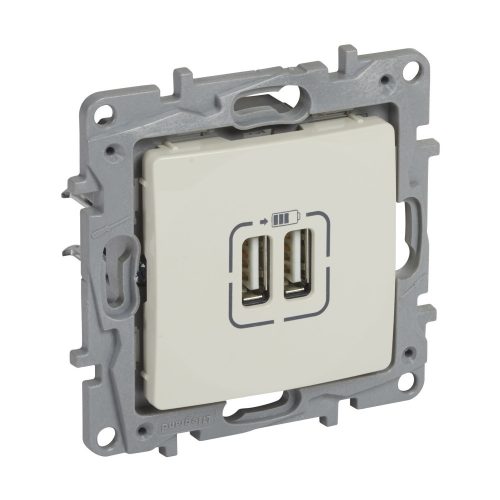 LEGRAND-764694 - Niloé kettős USB-A+A töltőaljzat - 3 A - 15 W, bézs