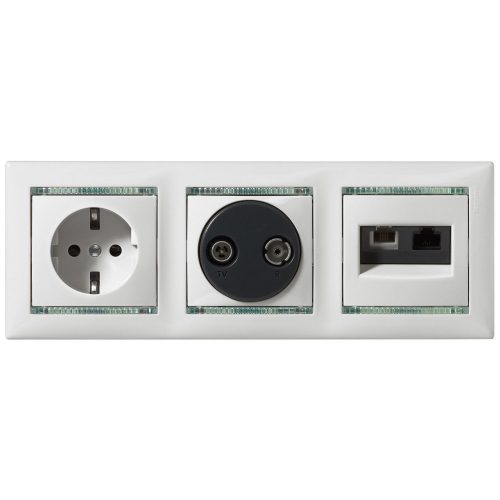 LEGRAND-774180 - Valena RJ11+RJ45 Cat5e UTP kombinált aljzat elefántcsont