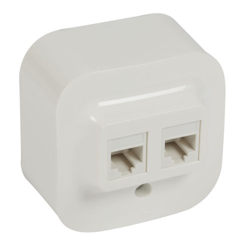 LEGRAND-782428 - Forix IP20 falon kívüli 2x RJ45 Cat. 5e UTP informatikai csatlakozóaljzat fehér