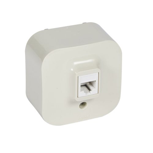 LEGRAND-782454 - Forix IP20 falon kívüli 1x RJ45 Cat. 5e UTP informatikai csatlakozóaljzat bézs