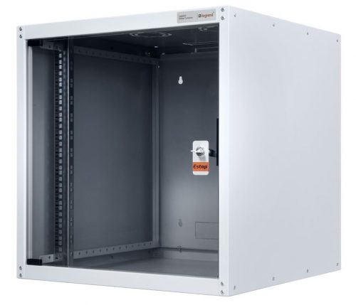 LEGRAND-EVO12U6060 - LEGRAND fali rack szekrény, 19'' 12U SZÉL: 600 MÉLY: 600 MAG: 626 szürke egyrészes, üvegajtós készre szerelt MAX: 65 kg Evoline