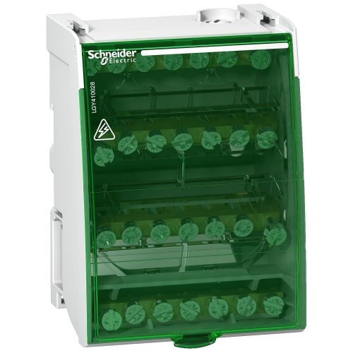 SCHNEIDER LGY410028 - LINERGY DS csavaros elosztó blokk, 100A, 4P, 28 furat