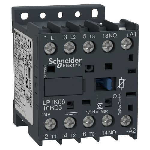 SCHNEIDER LP1K0610BD3 - Mágneskapcsoló 2,2kW 6A 24VDC