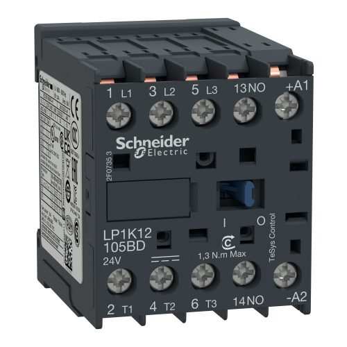 SCHNEIDER LP1K12105BD - Mágneskapcsoló 5,5kW 12A 24VDC