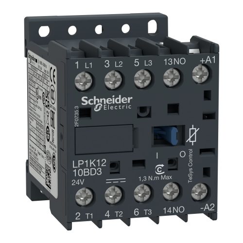 SCHNEIDER LP1K1210BD3 - Mágneskapcsoló 5,5kW 12A 24V DC