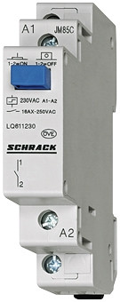 SCHRACK - LQ611012 Sorbaépíthető impulzuskapcsoló, 1z, 12VAC, 16A, 1KE