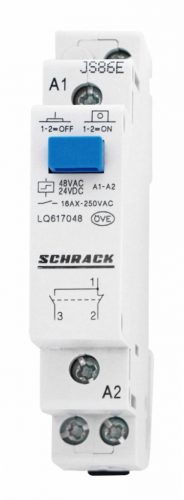 SCHRACK - LQ617048 Sorbaépíthető impulzuskapcsoló, 1v, 48VAC/24VDC, 16A, 1KE