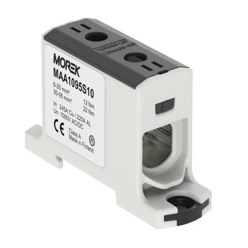 MOREK - OTL95 fekete - Fővezetéki sorkapocs, 1xAl/Cu 6-95mm2, 1500V, fekete - HD Hungária - MAA1095S10