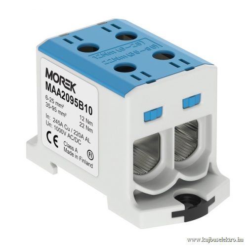 MOREK - OTL95-2 kék - Fővezetéki sorkapocs, 2xAl/Cu 6-95 mm2, 1500V, kék - HD Hungária - MAA2095B10