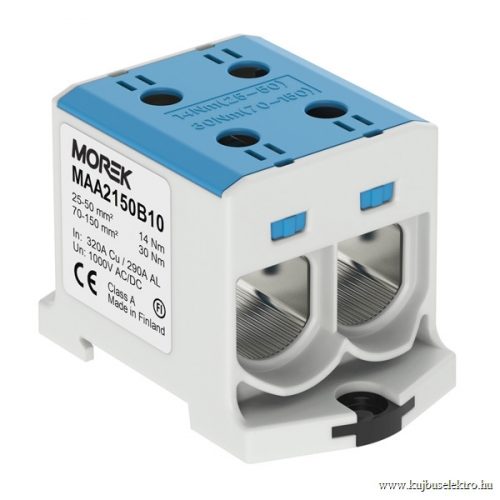 MOREK - OTL150-2 kék - Fővezetéki sorkapocs, 2xAl/Cu 25-150, 1500V, kék - HD Hungária - MAA2150B10