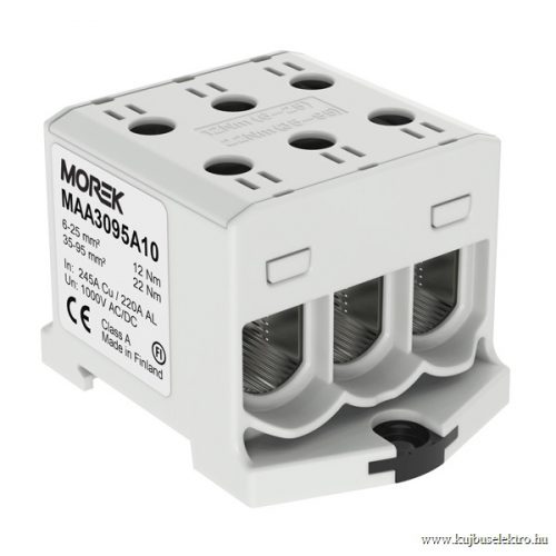 MOREK - OTL95-3 szürke - Fővezetéki sorkapocs, 3xAl/Cu 6-95 mm2, 1500V, szürke - HD Hungária - MAA3095A10