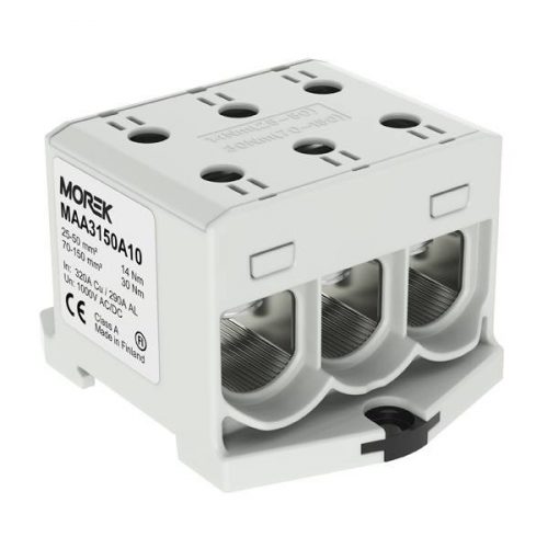 MOREK - OTL150-3 szürke - Fővezetéki sorkapocs, 3xAl/Cu 25-150, 1500V, szürke - HD Hungária - MAA3150A10