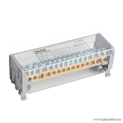 MOREK - Moblock MAB125A-15 2P - Elosztóblokk MAB125A-15 2P, 2x35+2x25+11x6mm2, 125A - HD Hungária - MAB2126A18