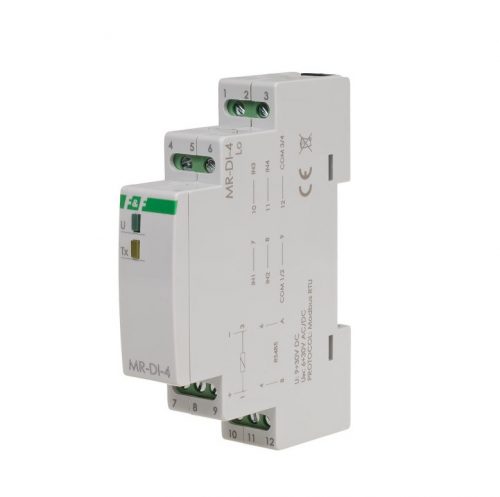 F>F Filipowski - MAX-MR-DI-4LO - Digital input bővítő modul MODBUS RTU kimenettel - HD Hungária - MAX-MR-DI-4LO