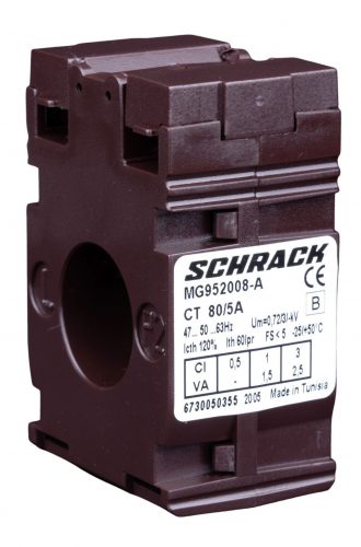 SCHRACK - MG952008A Felfűzhető áramváltó kábelhez, D=21mm, 80/5A