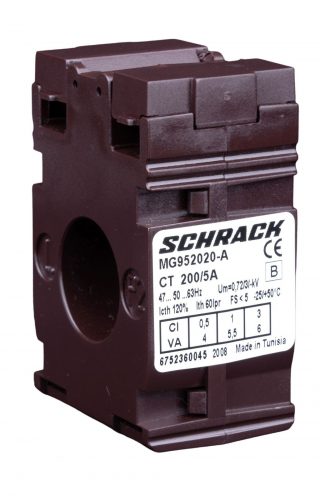 SCHRACK - MG952020A Felfűzhető áramváltó kábelhez, D=21mm, 200/5A