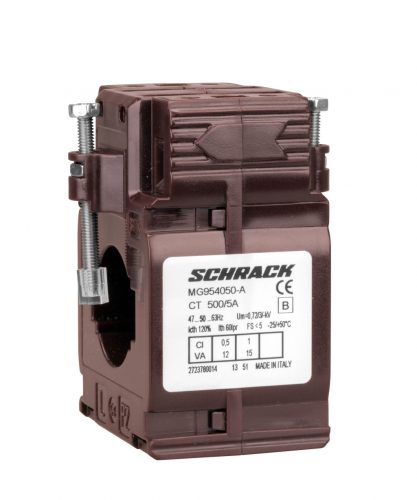 SCHRACK - MG954050A Felfűzhető áramváltó 500A/5A, 30x10mm sínhez