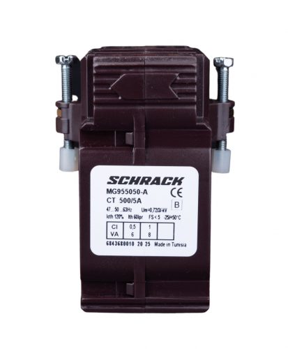 SCHRACK - MG955050A Felfűzhető áramváltó 500A/5A, 40x10mm sínhez