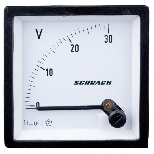 SCHRACK - MGF27030A Egyenáramú voltmérő 72x72mm, 30V