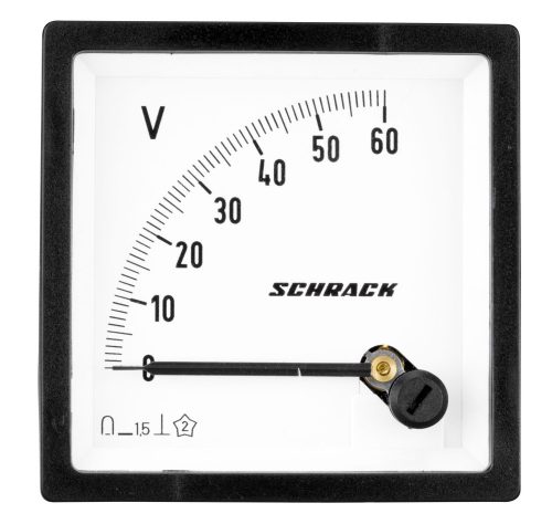 SCHRACK - MGF27060A Egyenáramú voltmérő 72x72mm, 60V