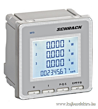 SCHRACK - MGF37900 Kombinált mérőműszer MF9, 96x96mm, RS 485 modullal