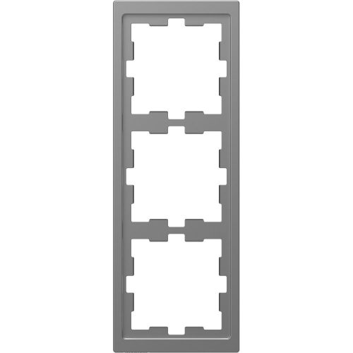 SCHNEIDER MTN4030-6536 - MERTEN D-Life hármas keret, acél