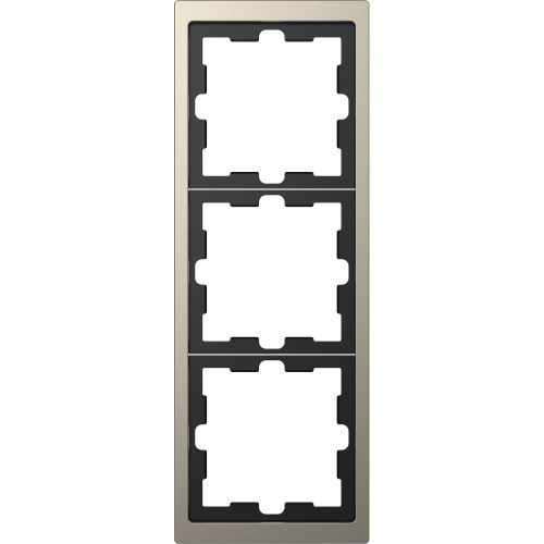 SCHNEIDER MTN4030-6550 - MERTEN D-Life hármas keret, nikkel (fém)