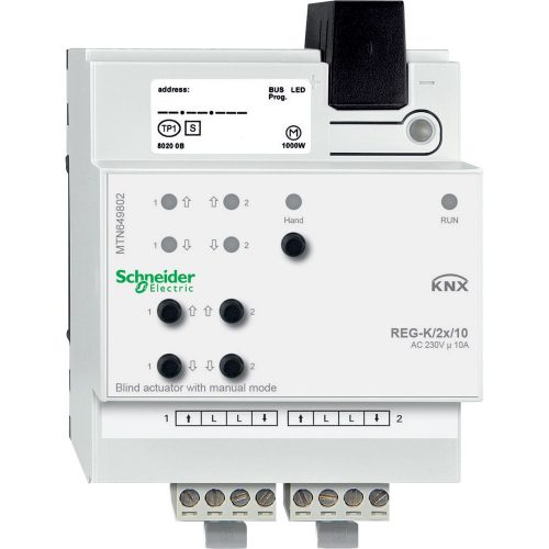 SCHNEIDER MTN649802 - Merten-KNX REG-K/2x/10 zsalumozgató aktor kézi üzemmóddal