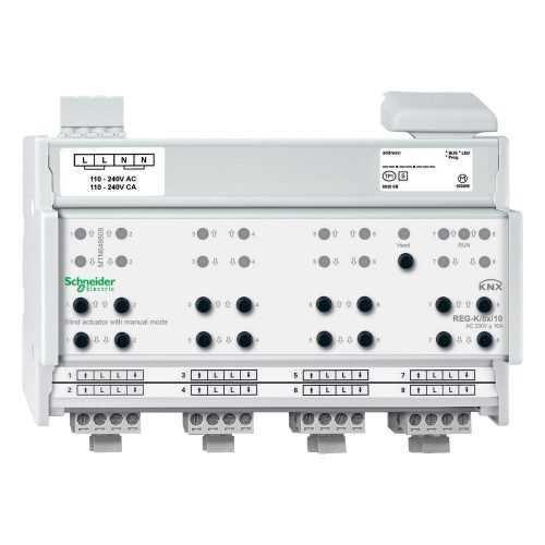 SCHNEIDER MTN649808 - Merten-KNX REG-K/8x/10 zsalumozgató aktor kézi üzemmóddal