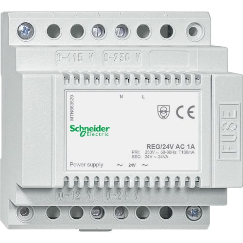 SCHNEIDER MTN663529 - Merten-KNX Tápegység REG, AC 24 V/1 A