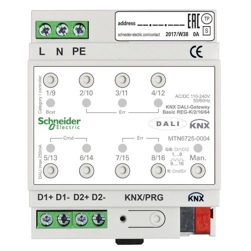 SCHNEIDER MTN6725-0004 - KNX DALI átjáró Basic REG-K/2/16/64