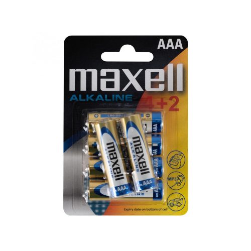 SOMOGYI ELEKTRONIC - Maxell LR03 4+2 - AAA elem, alkáli, 4+2db/bliszter