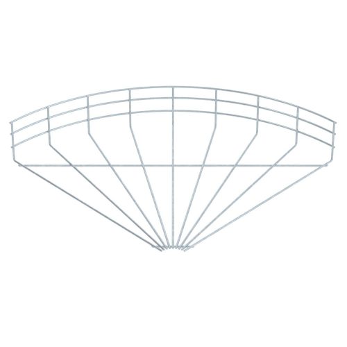 OBO-6002358 90°-os ív rácsos kábeltálcához 105x500 merítetten tűzihorganyzott, DIN EN ISO 1461 - GRB 90 150 FT