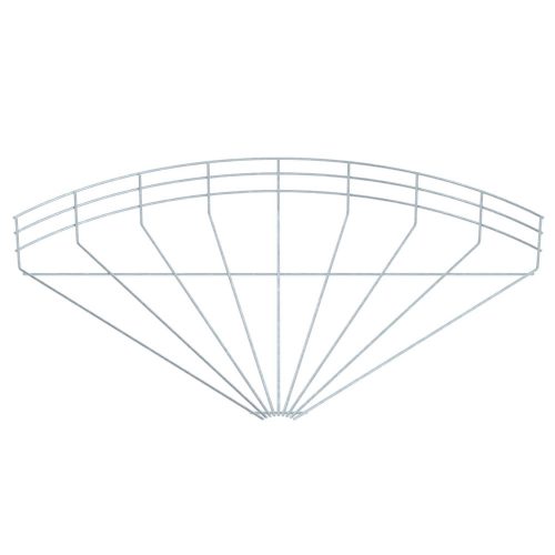 OBO-6002366 90°-os ív rácsos kábeltálcához 105x600 merítetten tűzihorganyzott, DIN EN ISO 1461 - GRB 90 160 FT