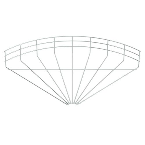 OBO-6002382 90°-os sarokidom rácsos kábeltál 105x500 galvanikusan horganyzott, DIN EN 12329 - GRB 90 150 G