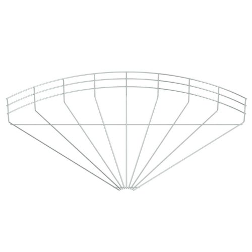 OBO-6002384 90°-os sarokidom rácsos kábeltál 105x600 galvanikusan horganyzott, DIN EN 12329 - GRB 90 160 G