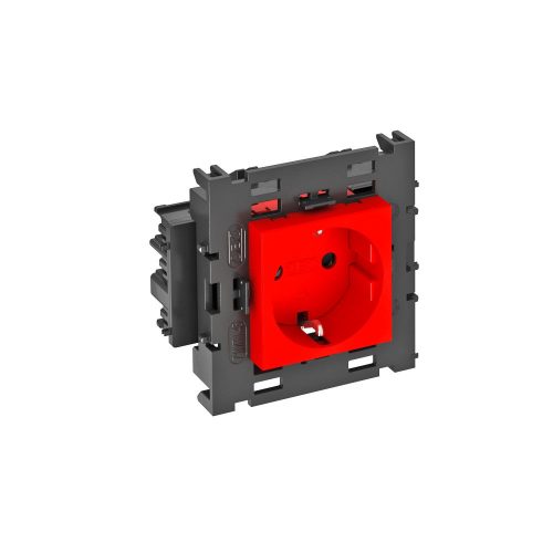 OBO-6120418 Csatlakozóaljzat 0°, egyes védoérintkezos, Connect 80 250V, 10/16A piros - STD-D0C8 SRO1