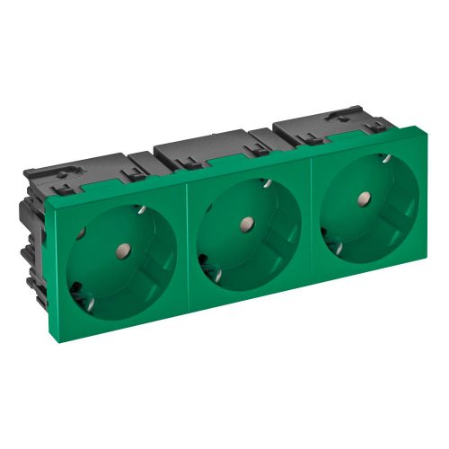 OBO-6120507 Csatlakozóaljzat 33°, hármas védőérintkezős, Connect 45 250V, 10/16A 0 zöld - STD-D3SC MZGN3