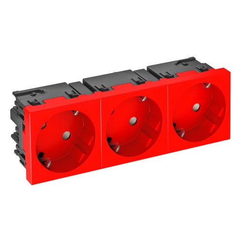 OBO-6120509 Csatlakozóaljzat 33°, hármas védőérintkezős, Connect 45 250V, 10/16A 0 piros - STD-D3SC SRO3