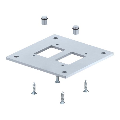 OBO-6290416 szerelőtalp ipari oszlophoz 250x250x8mm fehéralumínium - ISS160160BP