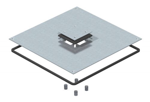 OBO-7400431 Szerelőfedél 350-3, Telitankhoz 383x383x4 szalaghorganyzott, DIN EN 10346 - DUF 350-3 DAT