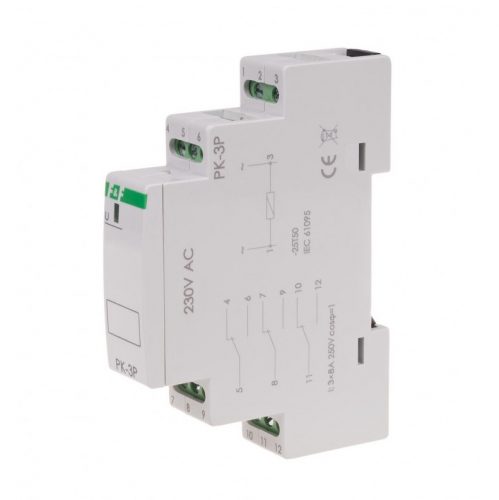 F>F Filipowski - PK-3P/230 - Moduláris relé, 8A, 230VAC, 3C/O - HD Hungária - PK-3P-230V