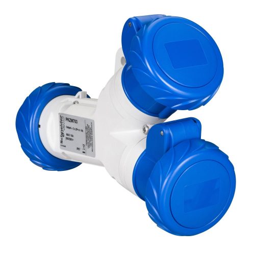 SCHNEIDER PKZM703 - MUREVA PK (Pratika) Elosztó adapter, 1 villa-2 aljzat, 2P+F, 16A, 250V, IP67