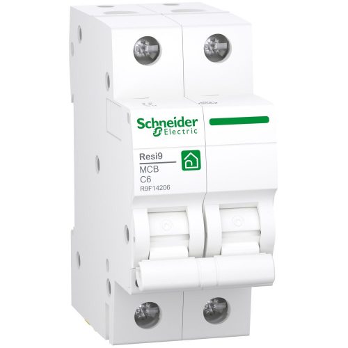 SCHNEIDER R9F14206 - RESI9 kismegszakító, 2P, C, 6A