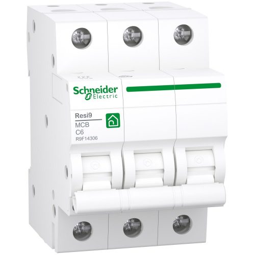 SCHNEIDER R9F14306 - RESI9 kismegszakító, 3P, C, 6A