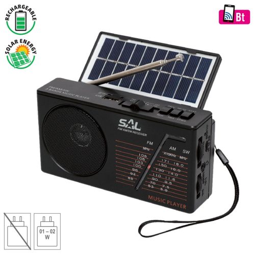 SOMOGYI ELEKTRONIC - RPH 1 - Napelemes hibrid rádió, BT/USB/SD