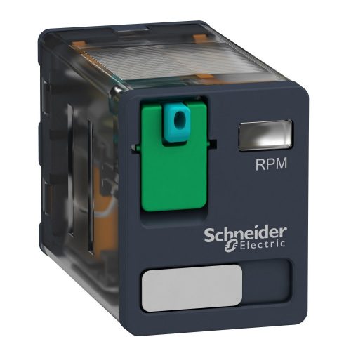 SCHNEIDER RPM21BD - Zelio RPM teljesítményrelé, 2CO, 15A, 24VDC, tesztgomb